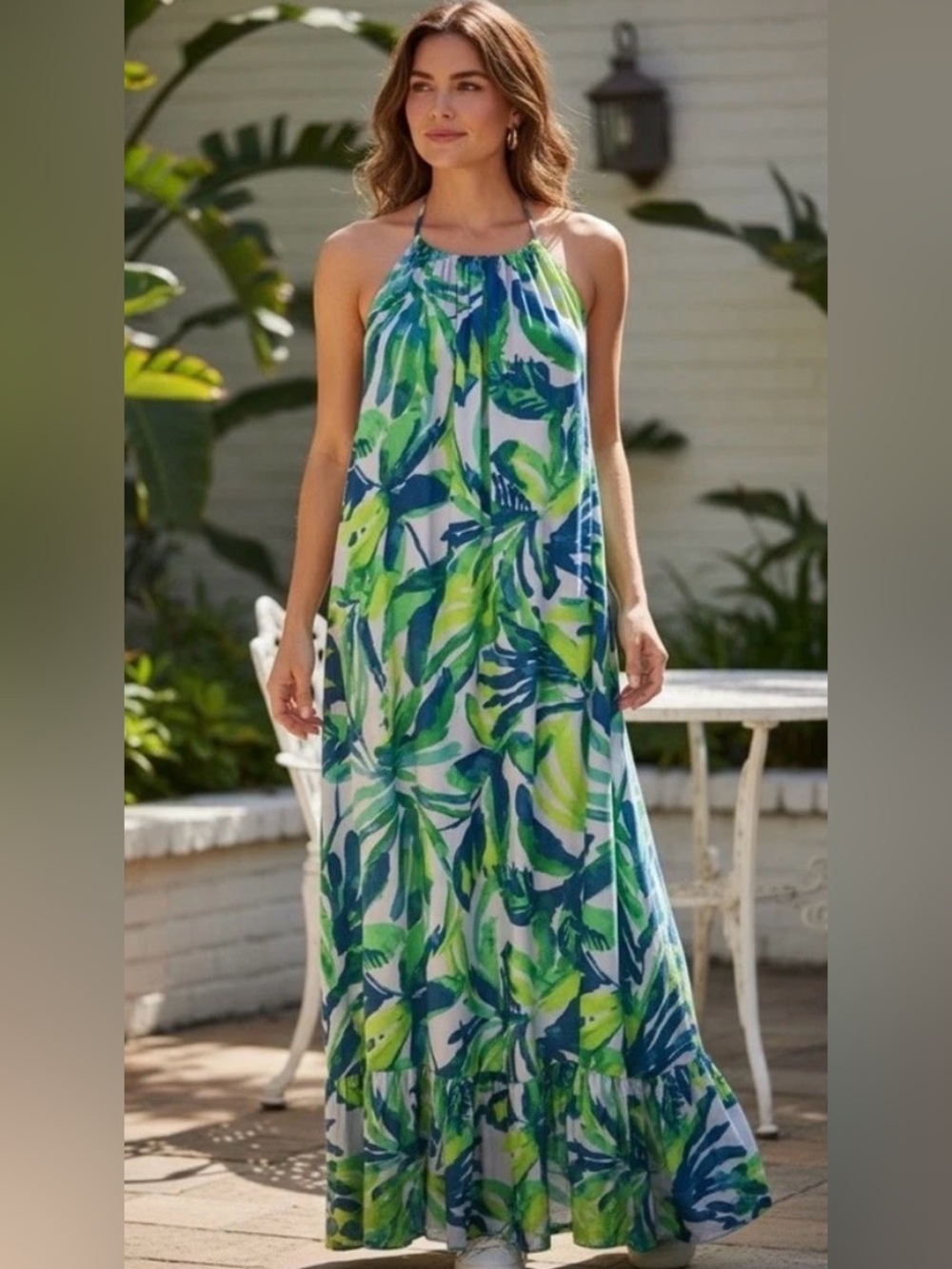 True Destinations Tropical Maxi Dress